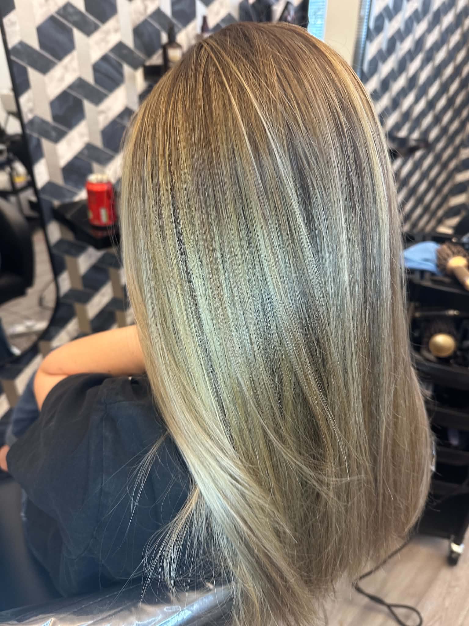 Balayage on long hair at Miss Beauty Salon Gloucester